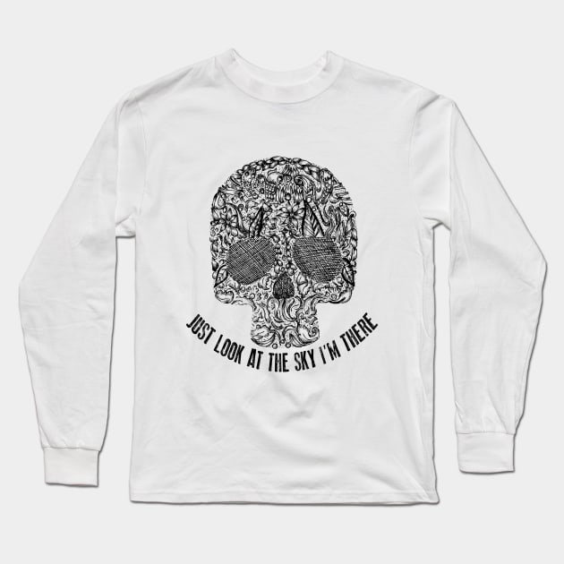 Funny Skull Day Of The Dead Retro Vintage For Great Gift Long Sleeve T-Shirt by SILVER01